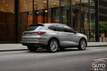 2022 Acura MDX, three-quarters rear